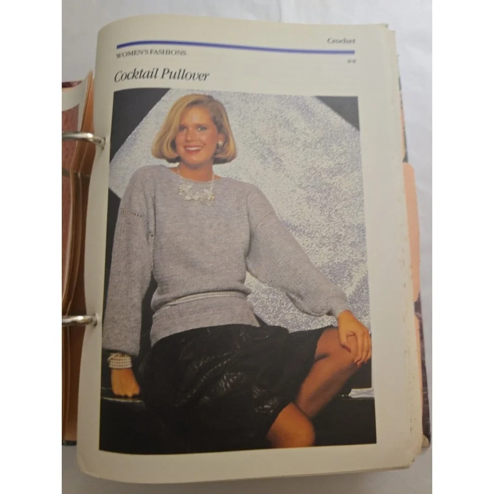Vintage 1989 Golden Needlecraft Creations Patterns Crochet in a 2 Binder set